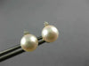 .04CT DIAMOND & AAA SOUTH SEA PEARL 14KT YELLOW GOLD 3D STUD EARRINGS #MILANO43