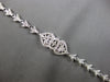 LARGE & LONG 1.5CT DIAMOND 14KT WHITE GOLD 3D DOUBLE HEART FLORAL BRACELET 28191