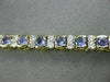 ESTATE WIDE 11.80CT DIAMOND & AAA TANZANITE 14KT W&Y GOLD BRACELET STUNNING 1913