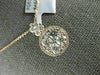 ESTATE LARGE 1.26CT DIAMOND 18KT ROSE GOLD CLASSIC CLUSTER CIRCULAR HALO PENDANT