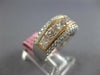 WIDE 2.56CT WHITE & PINK DIAMOND 18KT WHITE & ROSE GOLD 3 ROW ANNIVERSARY RING