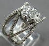 LARGE 1.15CT DIAMOND 14KT WHITE GOLD INVISIBLE CRISS CROSS INFINITY RING #27982