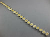 WIDE & LONG 15.20CT WHITE & CANARY DIAMOND 18KT 2 TONE GOLD LOVE TENNIS BRACELET