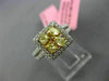 .88CT WHITE & FANCY YELLOW DIAMOND 18KT WHITE GOLD SQUARE FRIENSHIP PROMISE RING