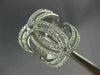 ESTATE LARGE .93CT DIAMOND 14KT WHITE GOLD 3D MULTI ROW INFINITY LOVE KNOT RING