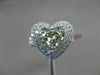 ESTATE LARGE 2.06CT WHITE & GREY TRILLION DIAMOND 18K WHITE GOLD ENGAGEMENT RING