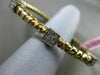 ESTATE .30CT DIAMOND 14KT WHITE & YELLOW GOLD 3D SQUARE FLEXIBLE BANGLE BRACELET