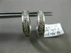 ESTATE .16CT DIAMOND 14KT WHITE GOLD 3D CLASSIC SIX STONE HUGGIE EARRINGS