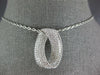 ESTATE LARGE 1.22CT DIAMOND 18KT WHITE GOLD 3D MULTI ROW INFINITY LOVE PENDANT
