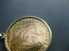 France 20 francs 1913 14K & 22K GOLD COIN WITH FRAME AND CHAIN BEAUTIFUL! #22303
