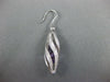 ESTATE 6.72CT DIAMOND & AAA AMETHYST 18KT WHITE GOLD MULTI WAVE HANGING EARRINGS