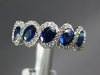 1.23CT DIAMOND & AAA SAPPHIRE 18K WHITE GOLD OVAL INFINITY LOVE ANNIVERSARY RING
