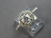 ESTATE 1.34CT DIAMOND 14KT WHITE GOLD 3D ROUND HALO SOLITAIRE ENGAGEMENT RING