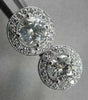 ANTIQUE 1.40CT 3D ROUND DIAMOND FILIGREE 14KT WHITE GOLD EARRINGS ONE OF A KIND!