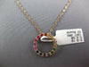 .77CT DIAMOND & AAA MULTI COLOR SAPPHIRE 14KT ROSE GOLD CIRCLE OF LIFE PENDANT
