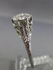 ANTIQUE LARGE .70CT DIAMOND 18KT WHITE GOLD 3D FILIGREE ENGAGEMENT RING #25806