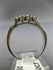 ESTATE .60CT DIAMOND 14KT WHITE GOLD 3 STONE WEDDING ANNIVERSARY RING #22946