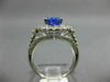 ESTATE LARGE 2.85CT DIAMOND & AAA TANZANITE 18KT WHITE GOLD HALO ENGAGEMENT RING