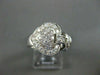 ANTIQUE LARGE .81CT DIAMOND HEART 3D 14KT WHITE GOLD RING SIMPLY BEAUTIFUL 16482