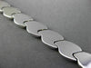 ESTATE WIDE 14KT WHITE GOLD CLASSIC MATTE & SHINY WAVE DESIGN BRACELET #23285