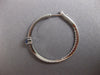 1.61CT DIAMOND & AAA SAPPHIRE 18K WHITE GOLD 3D INSIDE OUT HOOP HANGING EARRINGS