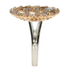 LARGE .72CT WHITE & PINK DIAMOND 18KT WHITE & ROSE GOLD MULTI CIRCULAR FUN RING