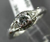 ANTIQUE .35CT OLD MINE DIAMOND PLATINUM & 14K WHITE GOLD ENGAGEMENT RING #10643
