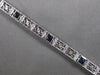 ANTIQUE 1CT AAA SAPPHIRE 14K WHITE GOLD ART DECO PRINCESS TENNIS BRACELET #27816