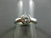 ESTATE WIDE .55CT DIAMOND 14K WHITE GOLD ROUND SEMI BEZEL ENGAGEMENT RING #18137