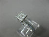 LARGE .75CT DIAMOND 14KT WHITE GOLD SQUARE INVISIBLE DOUBLE ROW ENGAGEMENT RING