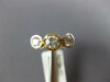 ESTATE .75CT DIAMOND 14KT 2 TONE GOLD ROUND 3 STONE SEMI BEZEL ENGAGEMENT RING