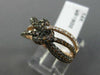 EFFY 1.50CT WHITE & CHOCOLATE FANCY DIAMOND 14KT ROSE GOLD 3D LOVE KNOT RING