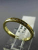 ESTATE .20CT ROUND DIAMOND 14KT YELLOW GOLD CHANNEL 2mm ANNIVERSARY RING #16678