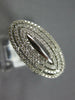ESTATE LARGE .77CT DIAMOND 14KT WHITE GOLD CLASSIC MULTI OVAL SIDEWAY FUN RING