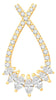 .43CT DIAMOND 14KT YELLOW GOLD 3D ROUND & MARQUISE 7 STONE SEMI INFINITY PENDANT