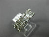 WIDE 1.40CT ROUND PRINCESS & BAGUETTE DIAMOND 14KT WHITE GOLD WEDDING RING #1346