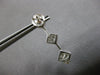 LARGE 1.0CT DIAMOND 18KT WHITE GOLD PRINCESS INVISIBLE GEOMETRICAL FUN EARRINGS