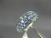 WIDE 1.50CT AAA TANZANITE 14KT WHITE GOLD 3D MULTI ROW FILIGREE ANNIVERSARY RING