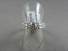 ANTIQUE .90CT DIAMOND 14K WHITE GOLD ROUND & BAGUETTE ENGAGEMENT FRIENDSHIP RING