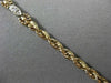ANTIQUE .10CT DIAMOND 14K WHITE & YELLOW GOLD 3D FOUR STONE ROPE BRACELET #23328