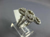 ESTATE LARGE 1.25CT DIAMOND 14KT WHITE GOLD 3D DOUBLE INFINITY CLASSIC LOVE RING