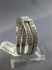 LARGE .97CT DIAMOND 18K WHITE GOLD ROUND & PRINCESS MULTI ROW INFINITY LOVE RING