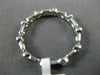 ESTATE .26CT DIAMOND 14K WHITE GOLD ROUND & SQUARE FILIGREE ETERNITY RING #14417
