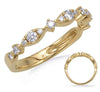 .35CT DIAMOND 14KT YELLOW GOLD ROUND & MARQUISE SHAPE WEDDING ANNIVERSARY RING