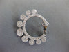 3.12CT DIAMOND 14KT WHITE GOLD 3D MULTI FLOWER CIRCULAR CLIP ON HANGING EARRINGS