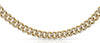 ESTATE 4.41CT DIAMOND 14KT YELLOW GOLD 3D CLASSIC SOLID CUBAN LOVE NECKLACE