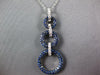 2.16CT DIAMOND & AAA SAPPHIRE 18KT WHITE GOLD GRADUATING CIRCLE OF LIFE PENDANT
