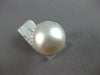 LARGE .44CT DIAMOND & AAA SOUTH SEA PEARL 18K WHITE GOLD ROUND CLASSIC HALO RING