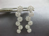 ESTATE 1.20CT DIAMOND 18KT WHITE GOLD MULTI FLOWER JOURNEY FUN HANGING EARRINGS