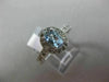 ESTATE 1.03CT DIAMOND & AQUAMARINE 14KT WHITE GOLD FILIGREE OVAL ENGAGEMENT RING